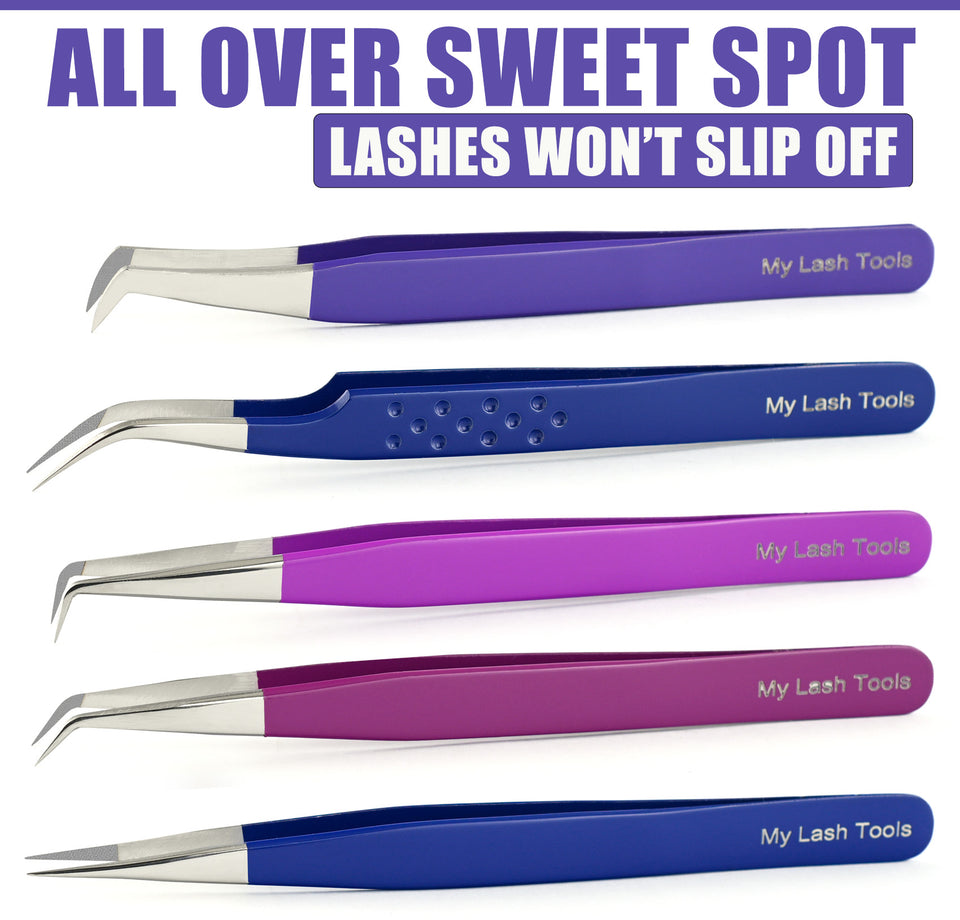 5Pcs Stainless Steel Boot Volume Eye Lash Tweezer