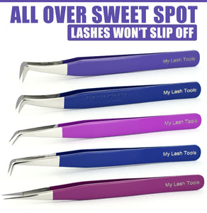 5Pcs Stainless Steel Boot Volume Eye Lash Tweezer for Lash Experts