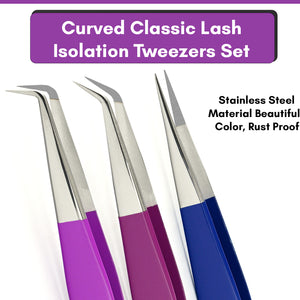 5Pcs Stainless Steel Boot Volume Eye Lash Tweezer