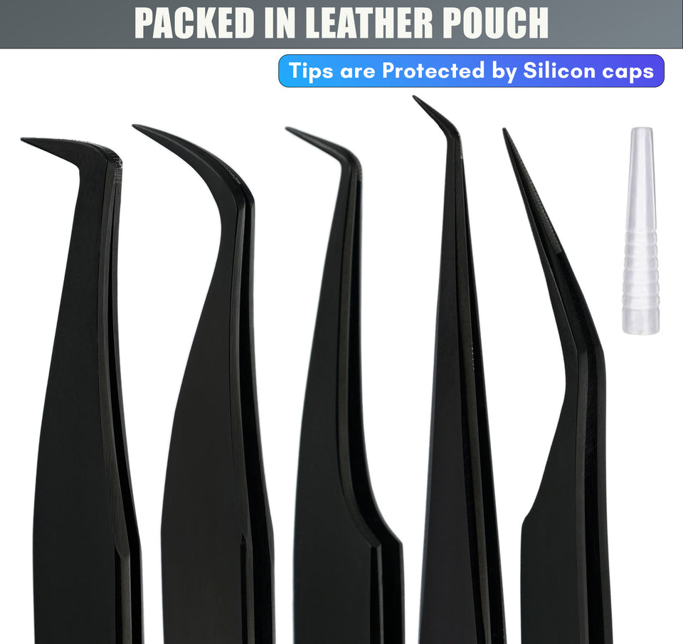 Fiber Tip Lash Tweezers for Eyelash Extensions Tweezers