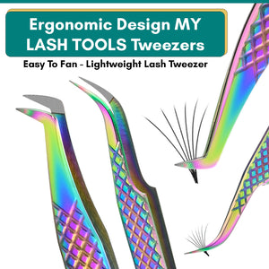 Eyelash Extension Tweezers set | Precision Multipurpose Lash Scissor | Fiber Tip Lash Tweezers