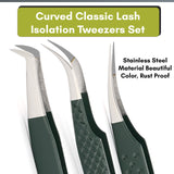 Fiber Tip Lash Tweezers for Eyelash Extensions