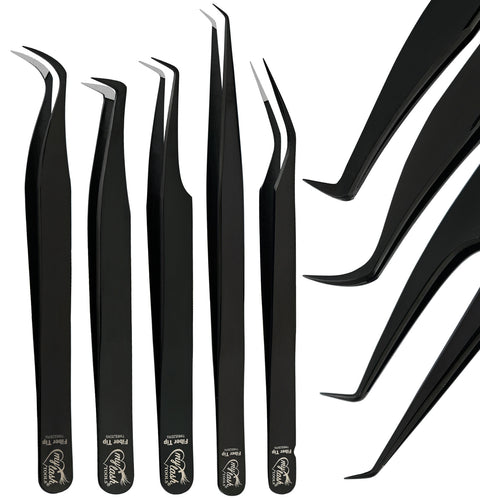 Fiber Tip Lash Tweezers for Eyelash Extensions Tweezers