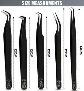 Fiber Tip Lash Tweezers for Eyelash Extensions Tweezers