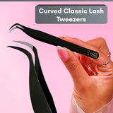 Fiber Tip Tweezers for Lash Extensions Pro Eyelash Extension Tweezers