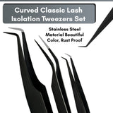 Fiber Tip Lash Tweezers for Eyelash Extensions Tweezers