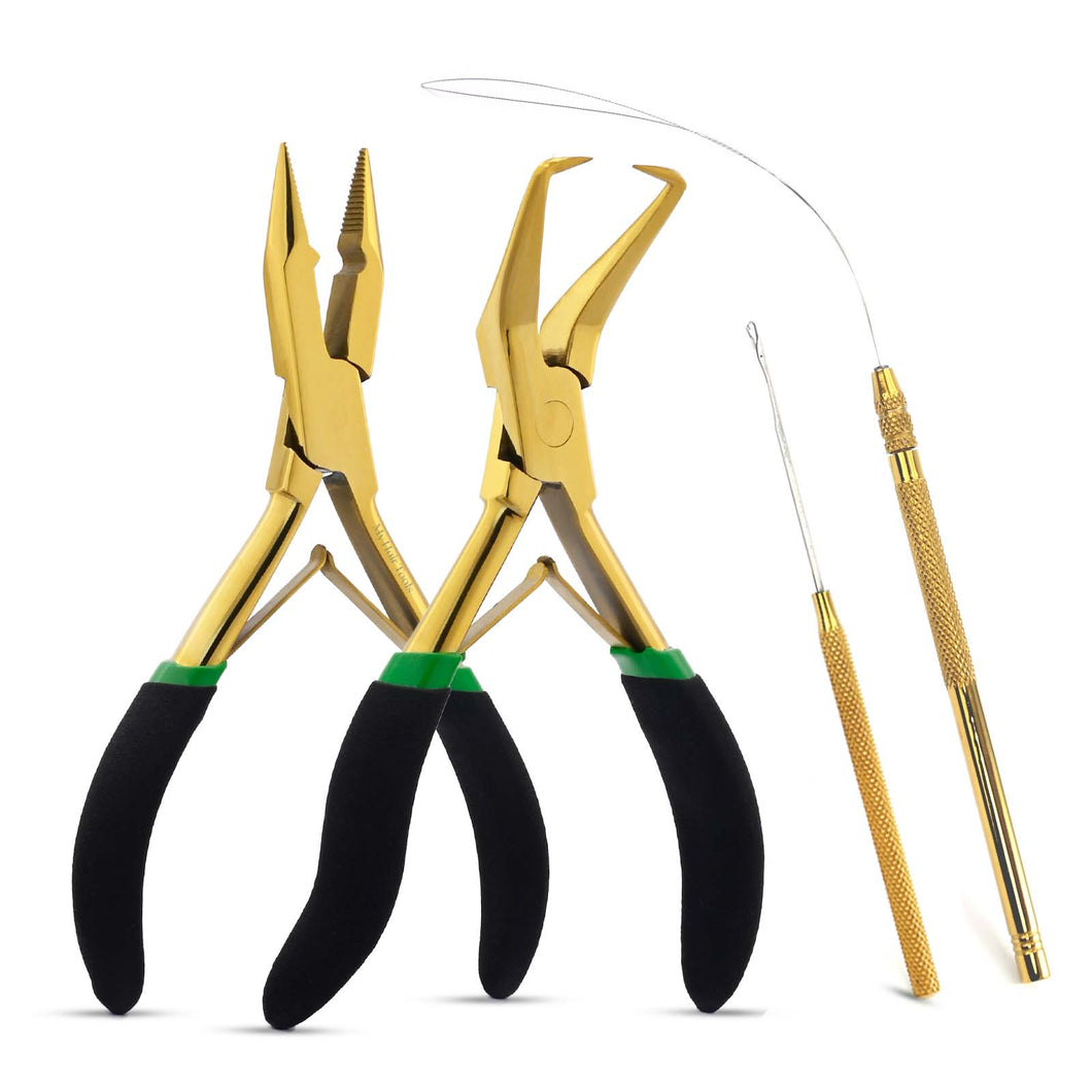 Hair Extension Pliers and Pulling Loop Tool Set - Estellar Pro – TweezerCo
